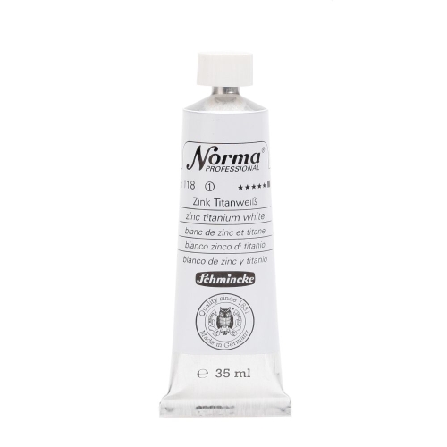 Norma oil color 35 ml, zinc titanium white (g.p. 1L=225,42€)